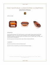 3.90 Ct. Reddish Orange Hessonite Garnet from Madagascar Appraisal