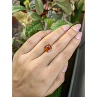 4.29 Ct. Reddish Orange Hessonite Garnet from Madagascar Life Style