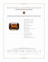 4.58 Ct. Reddish Orange Hessonite Garnet from Madagascar Scan Report