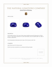 21.08 Ct. Cabochon Lapis from Afghanistan Appraisal