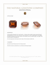 5.03 Ct. Reddish Orange Hessonite Garnet from Madagascar Appraisal