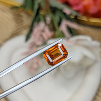 3.66 Ct. Reddish Orange Hessonite Garnet from Madagascar Life Style