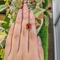 5.70 Ct. Orange Hessonite Garnet from Madagascar Life Style