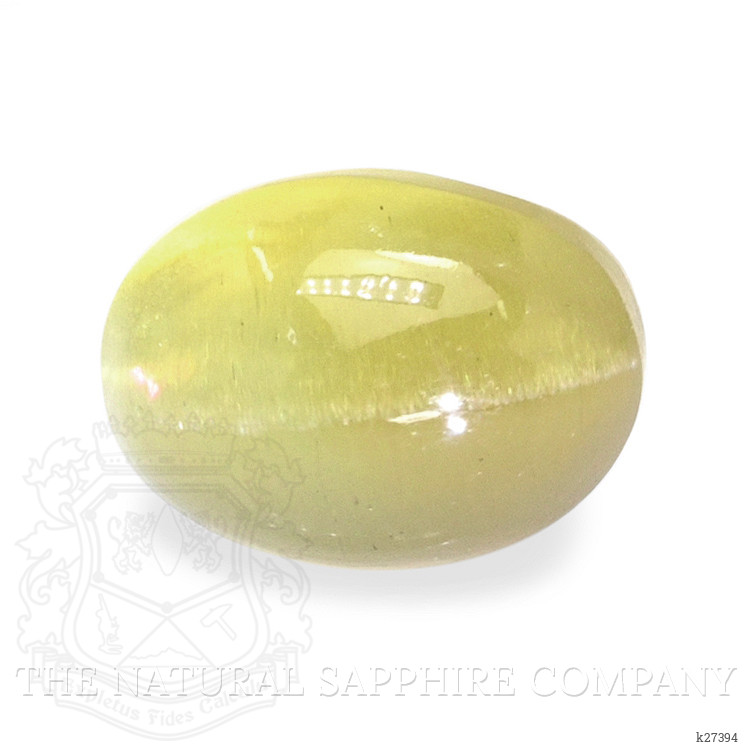 2.30 Ct. Yellowish Green Cabochon Chrysoberyl from Ceylon (Sri Lanka)