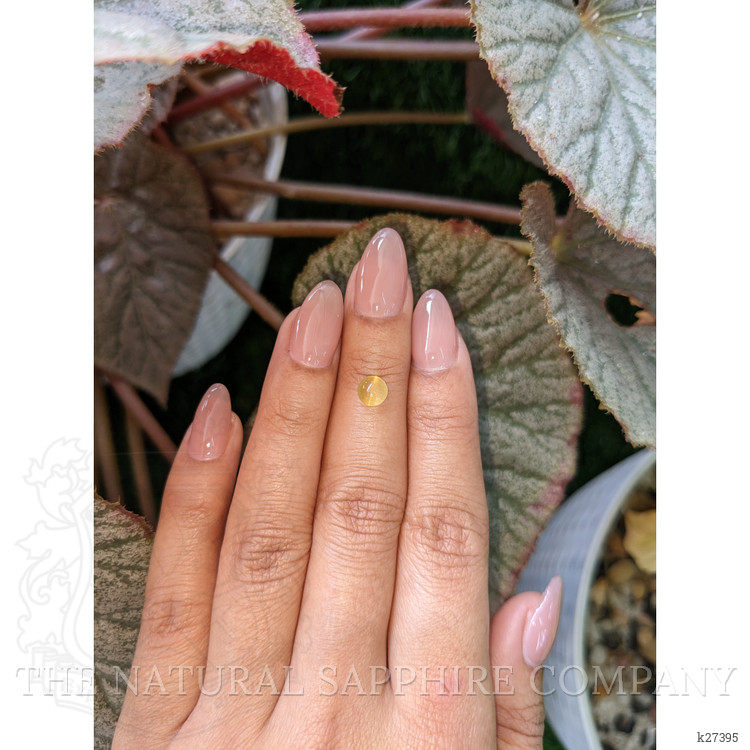 0.98 Ct. Yellow Cabochon Chrysoberyl from Ceylon (Sri Lanka)