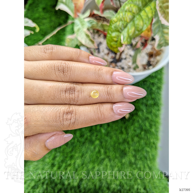0.98 Ct. Yellow Cabochon Chrysoberyl from Ceylon (Sri Lanka)