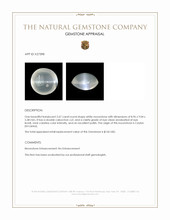 2.67 Ct. White Cabochon Moonstone from Ceylon (Sri Lanka) Appraisal