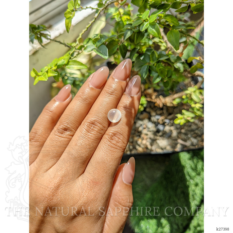 2.67 Ct. White Cabochon Moonstone from Ceylon (Sri Lanka)