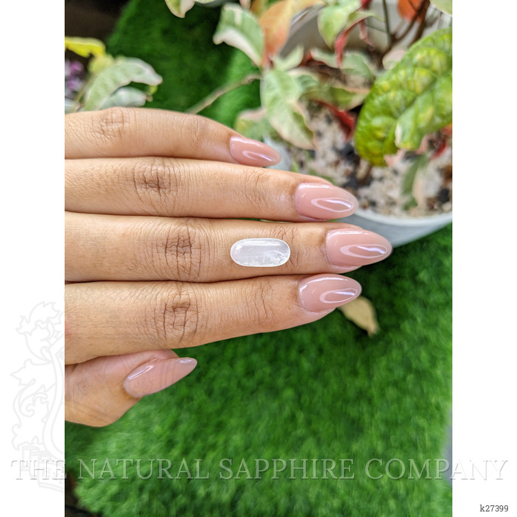 3.31 Ct. White Cabochon Moonstone from Ceylon (Sri Lanka)