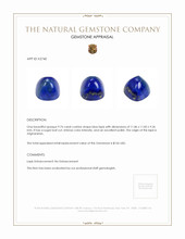 9.74 Ct. Cabochon Lapis from Afghanistan Appraisal