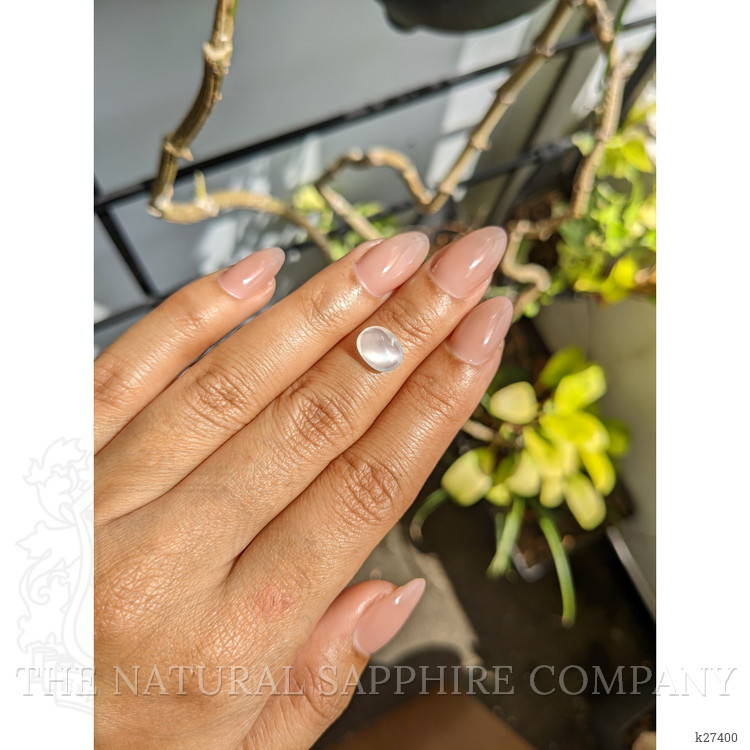 2.07 Ct. White Cabochon Moonstone from Ceylon (Sri Lanka)