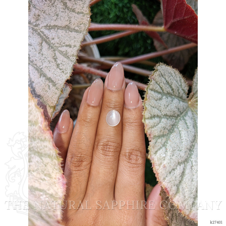 2.43 Ct. White Cabochon Moonstone from Ceylon (Sri Lanka)