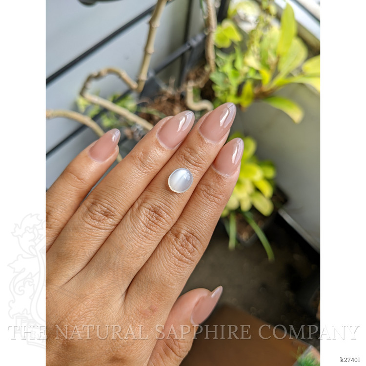 2.43 Ct. White Cabochon Moonstone from Ceylon (Sri Lanka)