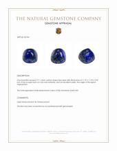 9.71 Ct. Cabochon Lapis from Afghanistan Appraisal