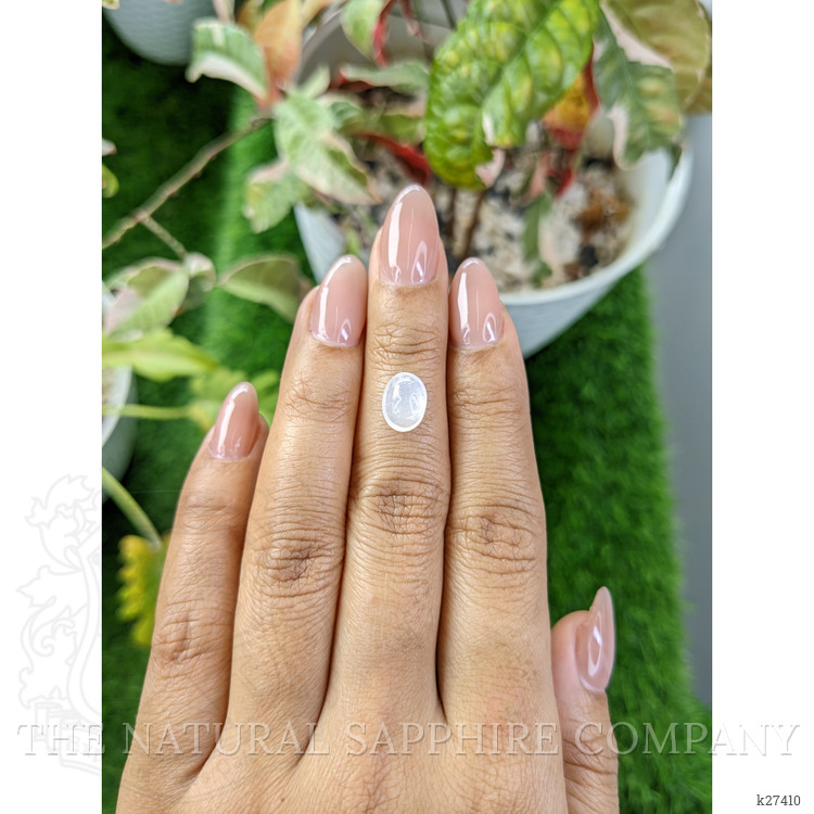 1.65 Ct. White Cabochon Moonstone from Ceylon (Sri Lanka)