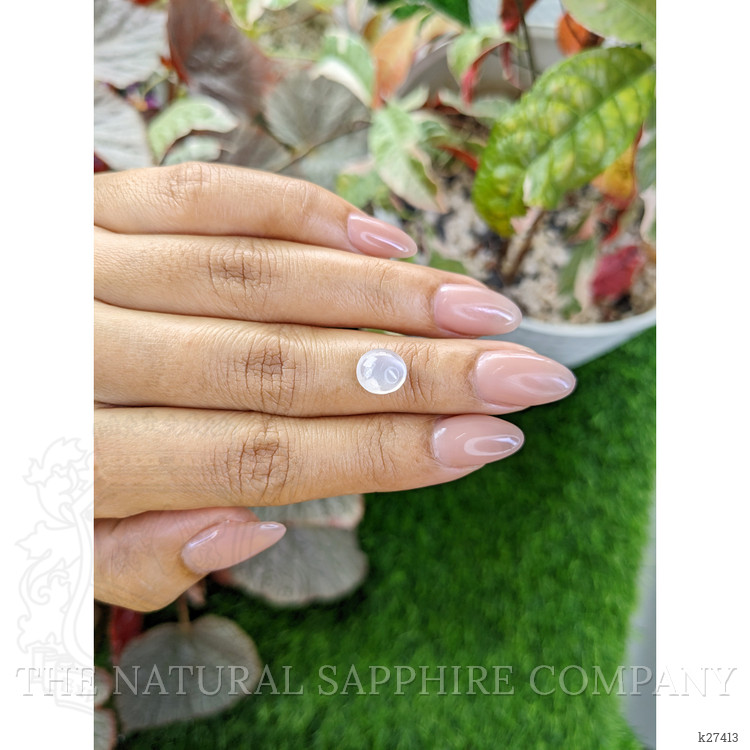 1.70 Ct. White Cabochon Moonstone from Ceylon (Sri Lanka)