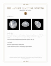 3.08 Ct. White Cabochon Moonstone from Ceylon (Sri Lanka) Appraisal