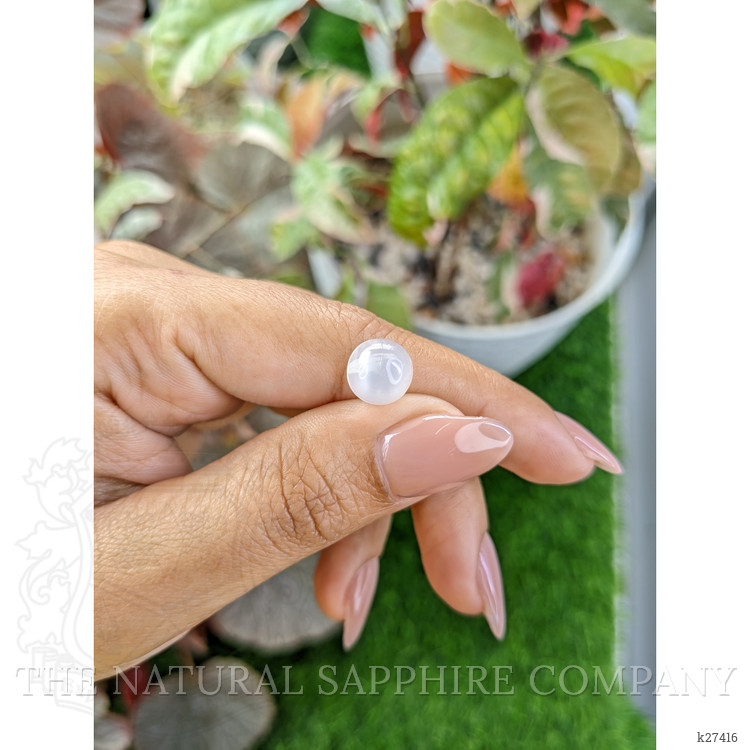3.08 Ct. White Cabochon Moonstone from Ceylon (Sri Lanka)