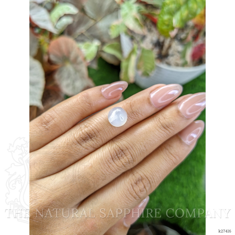 3.08 Ct. White Cabochon Moonstone from Ceylon (Sri Lanka)