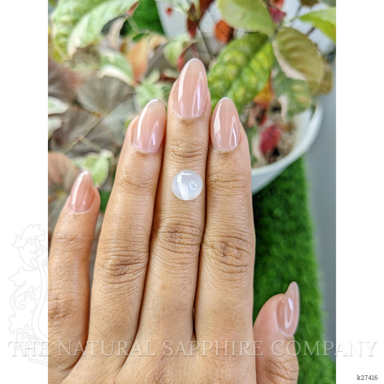3.08 Ct. White Cabochon Moonstone from Ceylon (Sri Lanka)
