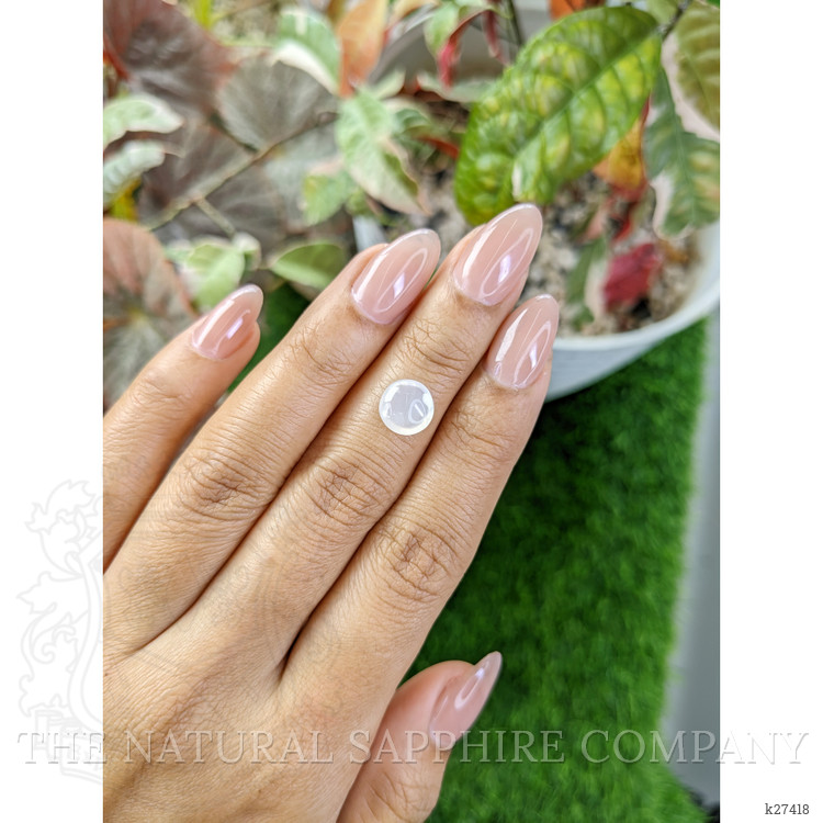 1.76 Ct. White Cabochon Moonstone from Ceylon (Sri Lanka)