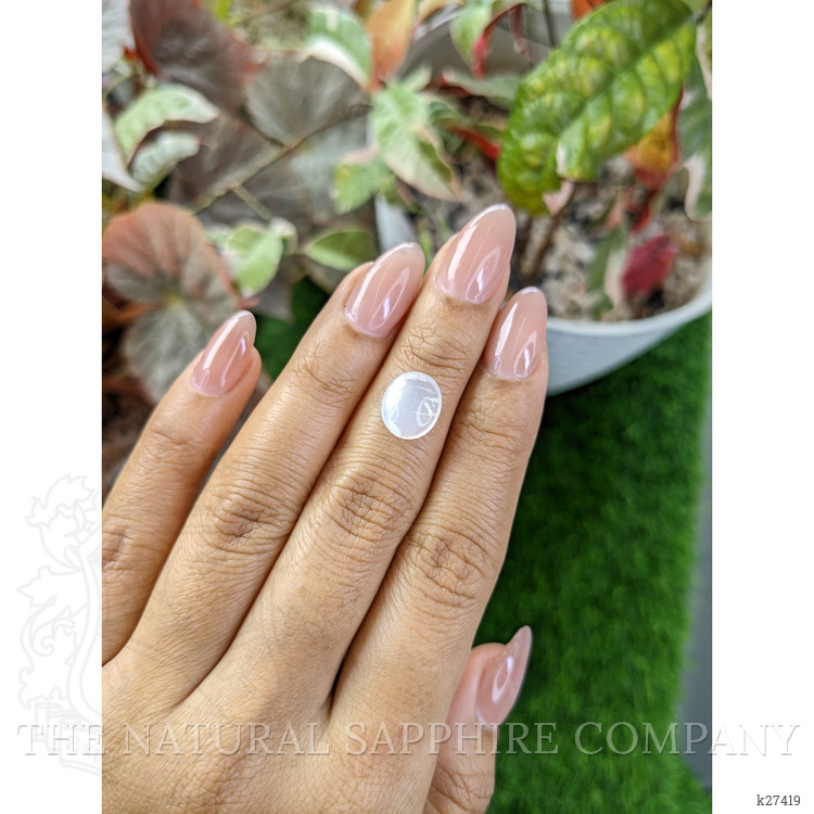 2.81 Ct. White Cabochon Moonstone from Ceylon (Sri Lanka)