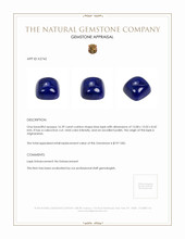 16.39 Ct. Cabochon Lapis from Afghanistan Appraisal