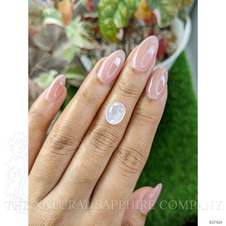 2.49 Ct. White Cabochon Moonstone from Ceylon (Sri Lanka)