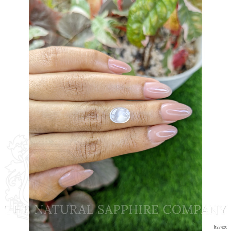 2.49 Ct. White Cabochon Moonstone from Ceylon (Sri Lanka)