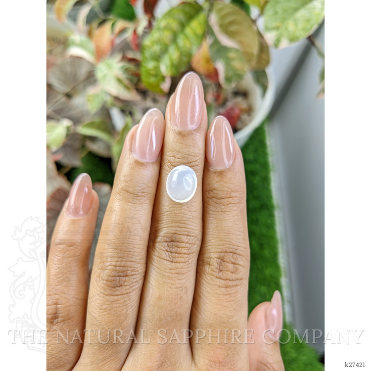 3.40 Ct. White Cabochon Moonstone from Ceylon (Sri Lanka)