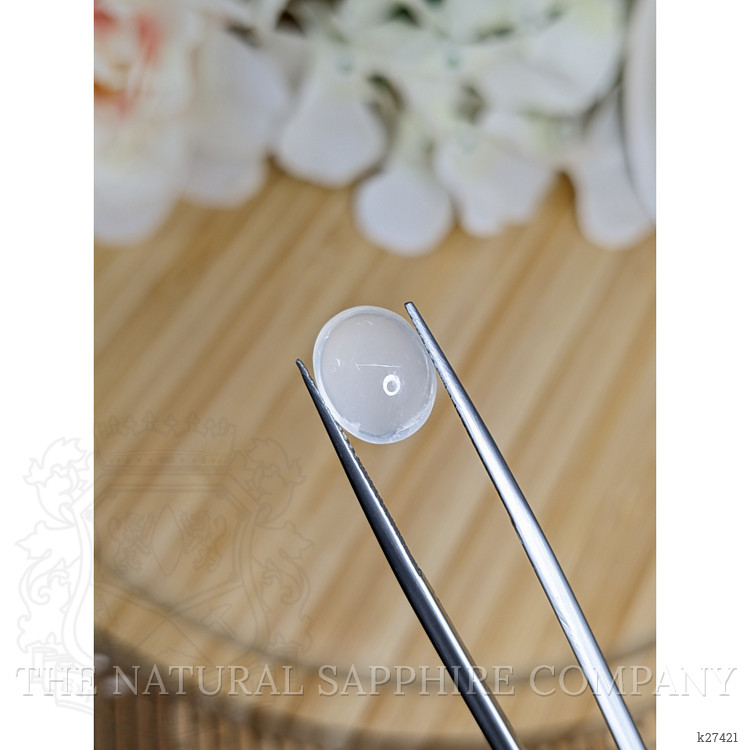 3.40 Ct. White Cabochon Moonstone from Ceylon (Sri Lanka)