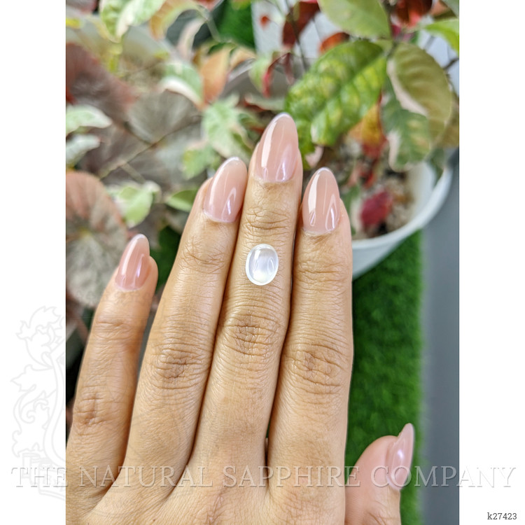 1.92 Ct. White Cabochon Moonstone from Ceylon (Sri Lanka)