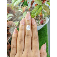 2.71 Ct. White Cabochon Moonstone from Ceylon (Sri Lanka) Life Style