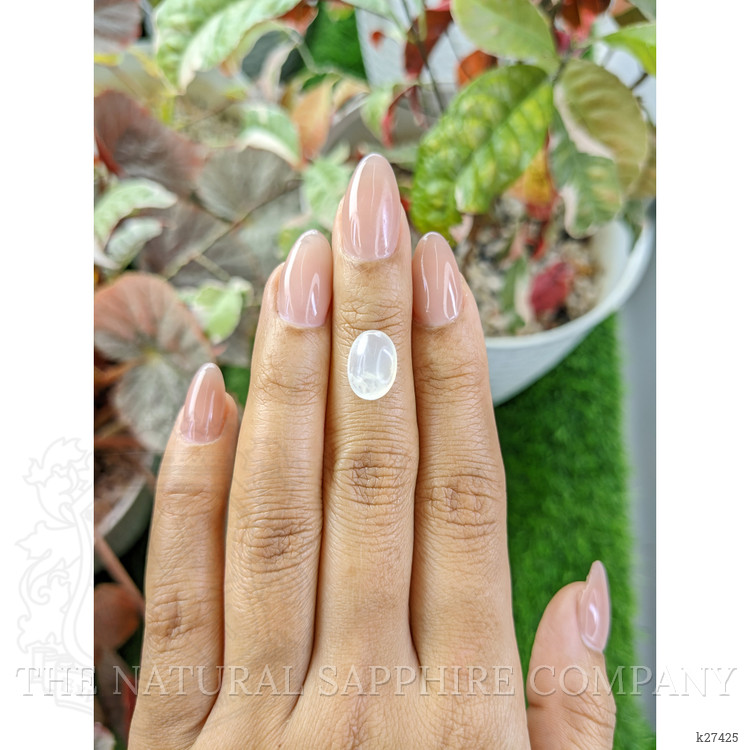 2.71 Ct. White Cabochon Moonstone from Ceylon (Sri Lanka)