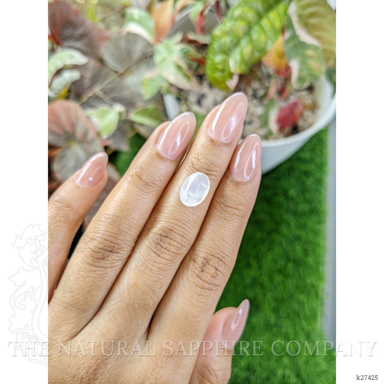 2.71 Ct. White Cabochon Moonstone from Ceylon (Sri Lanka)