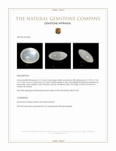 5.12 Ct. White Cabochon Moonstone from Ceylon (Sri Lanka) Appraisal