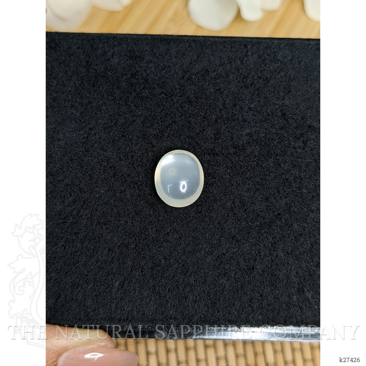 5.12 Ct. White Cabochon Moonstone from Ceylon (Sri Lanka)