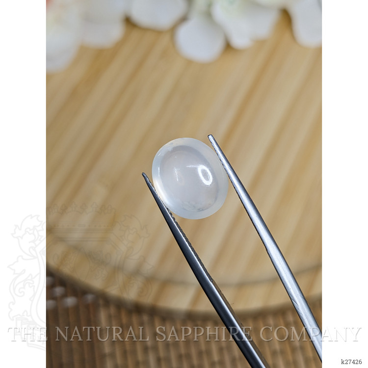 5.12 Ct. White Cabochon Moonstone from Ceylon (Sri Lanka)