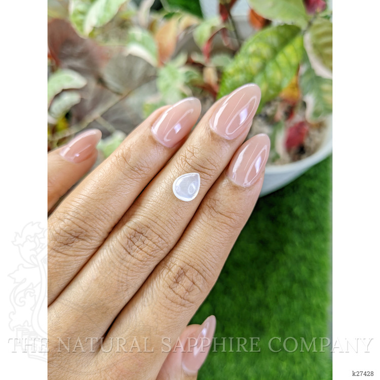 1.38 Ct. White Cabochon Moonstone from Ceylon (Sri Lanka)
