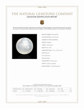 3.90 Ct. White Cabochon Moonstone from Ceylon (Sri Lanka) Scan Report