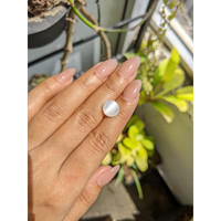 3.90 Ct. White Cabochon Moonstone from Ceylon (Sri Lanka) Life Style