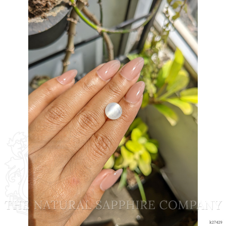 3.90 Ct. White Cabochon Moonstone from Ceylon (Sri Lanka)
