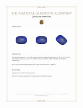 7.44 Ct. Lapis from Afghanistan Appraisal