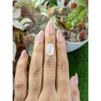 3.87 Ct. White Cabochon Moonstone from Ceylon (Sri Lanka) Life Style