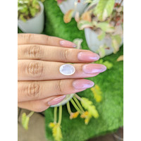 3.44 Ct. White Cabochon Moonstone from Ceylon (Sri Lanka) Life Style