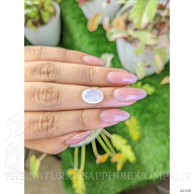 3.44 Ct. White Cabochon Moonstone from Ceylon (Sri Lanka)