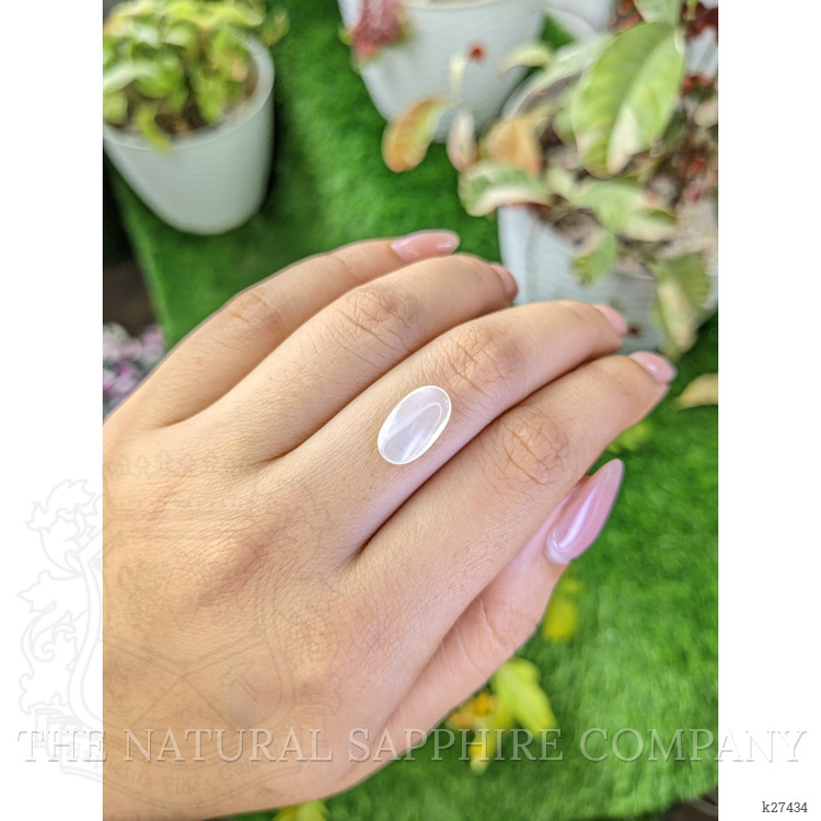 2.70 Ct. White Cabochon Moonstone from Ceylon (Sri Lanka)