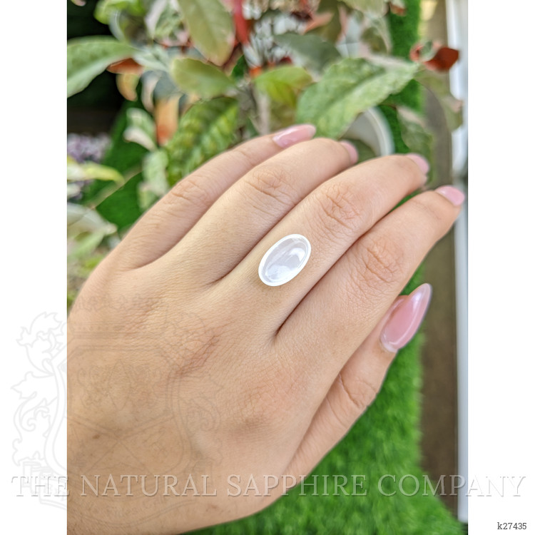 4.18 Ct. White Cabochon Moonstone from Ceylon (Sri Lanka)