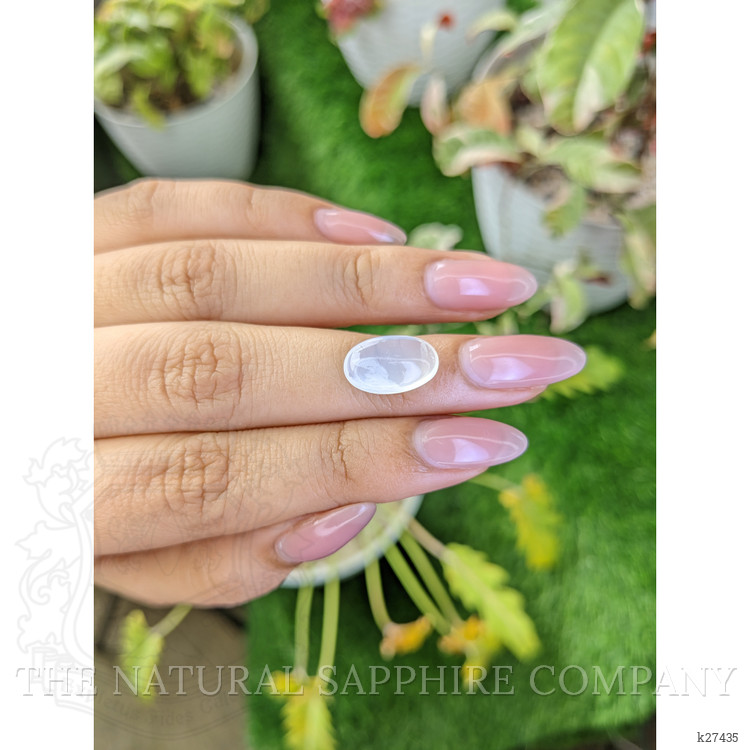 4.18 Ct. White Cabochon Moonstone from Ceylon (Sri Lanka)