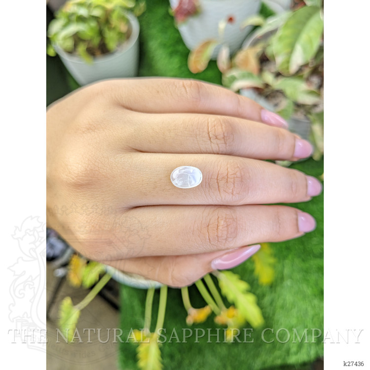 1.94 Ct. White Cabochon Moonstone from Ceylon (Sri Lanka)